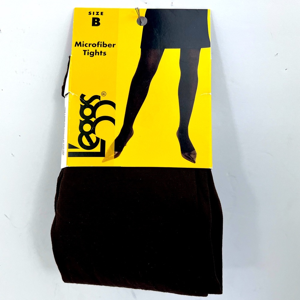 L’EGGS FASHION WOMEN’S MICROFIBER TIGHTS, BROWN 92% NYLON, 8% SPANDEX, SIZE “B”